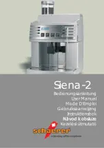 Preview for 1 page of Schaerer Siena-2 User Manual