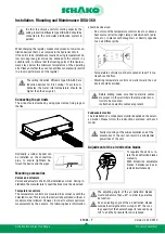 Предварительный просмотр 7 страницы Schako DISA-360 Installation And Maintenance Manual