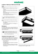 Предварительный просмотр 8 страницы Schako DISA-360 Installation And Maintenance Manual