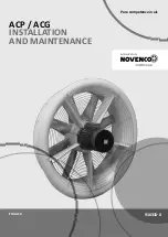 Preview for 1 page of Schako NOVENCO NovAx ACP Series Installation And Maintenance Manual