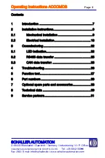 Preview for 6 page of Schaller Automation ACCOMOS Operating Instructions Manual