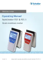 Предварительный просмотр 1 страницы Schaller Messtechnik humimeter FS1 Operating Manual