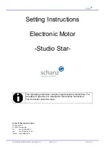 Preview for 1 page of schanz Studio Star Setting Instructions Manual