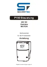 Schartec P190 Control Box User Manual preview