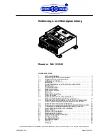 Preview for 1 page of Schaudt Booster WA 121545 Operating Instructions Manual