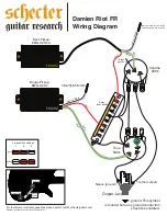 Schecter Damien Riot FR Wiring Diagram предпросмотр