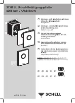 Schell AMBITION 02 822 00 99 Assembly And Installation Instructions Manual предпросмотр