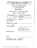 Preview for 1 page of Schempp-Hirth Mini-Nimbus C Flight And Service Manual