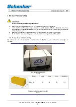 Предварительный просмотр 9 страницы Schenker ZEN 150 Installation, Use And Maintenance Manual