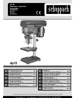 Предварительный просмотр 1 страницы Scheppach dp13 5906805901 Instruction Manual