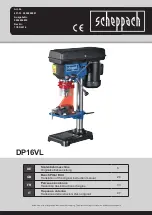 Scheppach DP16VL Translation Of The Original Instruction Manual preview