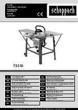 Scheppach ts 310 Translation From Original Manual preview