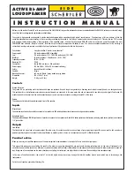 Preview for 2 page of Schertler SIDE 180W Instruction Manual