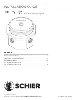 Schier Products FS-DUO Installation Manual предпросмотр