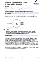 Preview for 3 page of Schill FT 350 Fitting And Operating Instructions