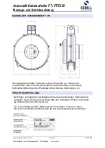 Предварительный просмотр 10 страницы Schill FT 350 Fitting And Operating Instructions