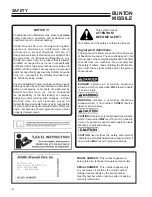 Preview for 4 page of Schiller Grounds Care BUNTON 642246F Operator'S Manual