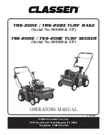 Schiller Grounds Care Classen TRS-20BE Operator'S Manual preview