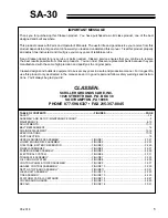 Preview for 3 page of Schiller PRO Stand-Aer SA-30A Operator'S Manual