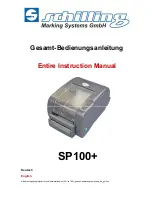 Preview for 1 page of Schilling SP100+ Instruction Manual