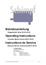 Предварительный просмотр 1 страницы Schimpf 00 Series Operating Instructions Manual