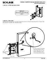 Предварительный просмотр 5 страницы Schlage CM5500-IBO Installation Manual