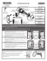 Предварительный просмотр 1 страницы Schlage D-Series Installation Instructions