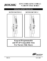 Предварительный просмотр 1 страницы Schlage KC9232 Installation Manual