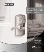 Preview for 1 page of Schlage keypad entry with built-in alarm User Manual