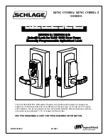 Schlage KING COBRA KC5196-R Installation Instructions And User Manual preview