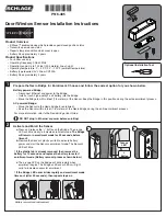 Preview for 1 page of Schlage NXRS100HC Installation Instructions