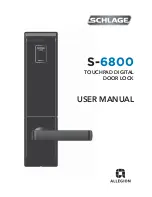 Schlage S-6800 User Manual preview