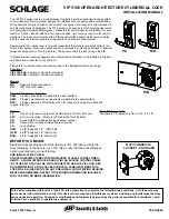 Schlage VIP 5100 series Installation Manual preview