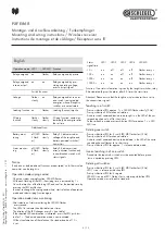 Preview for 4 page of Schlegel PXFE868 Mounting And Wiring Instructions