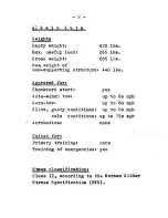 Preview for 4 page of Schleicher Ka8 B/C Rhonsegler Flight Manual