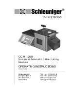 Schleuniger CCM 1200 Operating Instructions Manual preview