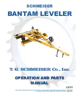 Schmeiser Bantam Leveler BOL 080 Operation And Parts Manual предпросмотр