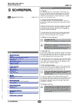 schmersal AZM 170 Operating Instructions Manual preview