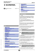 Preview for 1 page of schmersal AZM 200 Operating Instructions Manual