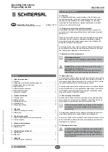 schmersal EX-TV.S 335 Operating Instructions предпросмотр