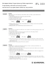 Preview for 1 page of schmersal IFL 333 Programming Instructions