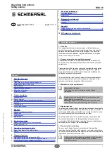 Preview for 1 page of schmersal RSS 36 Operating Instructions Manual