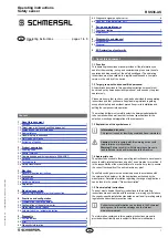 Preview for 1 page of schmersal RSS36-AS Operating Instructions Manual