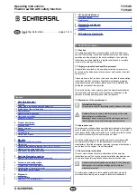 Preview for 1 page of schmersal T 335 AS Operating Instructions Manual