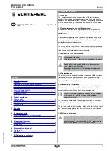 Preview for 1 page of schmersal ZF 232 Series Operating Instructions Manual