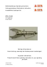 Schmid & Wezel EFA Z100 Operating Instructions Manual preview