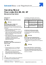 Предварительный просмотр 19 страницы Schmidt BA Operating Manual