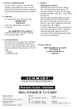 Preview for 12 page of Schmidt RTM-400 Instruction Manual