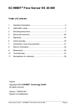 Preview for 2 page of Schmidt SS 20.600 Instructions For Use Manual