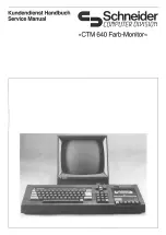 Schneider Computer Division CTM 640 Farb-Monitor Service Manual предпросмотр